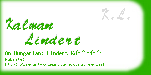 kalman lindert business card